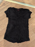 YD 12-13 Years Black Girls Short Sleeve T-shirt