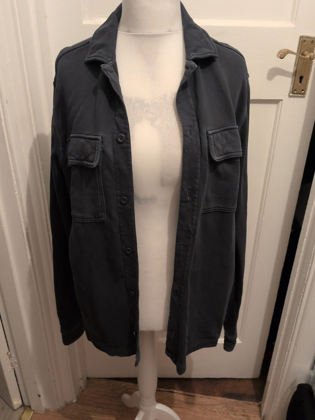 M&S Medium Dark Teal Navy Long Sleeve Shirt