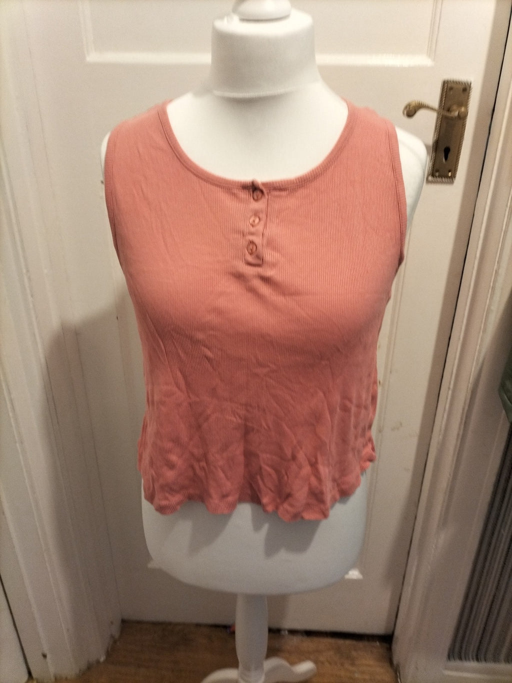 Ladies Love To Dream Size 12-14 Pink Sleeveless Pyjama Top