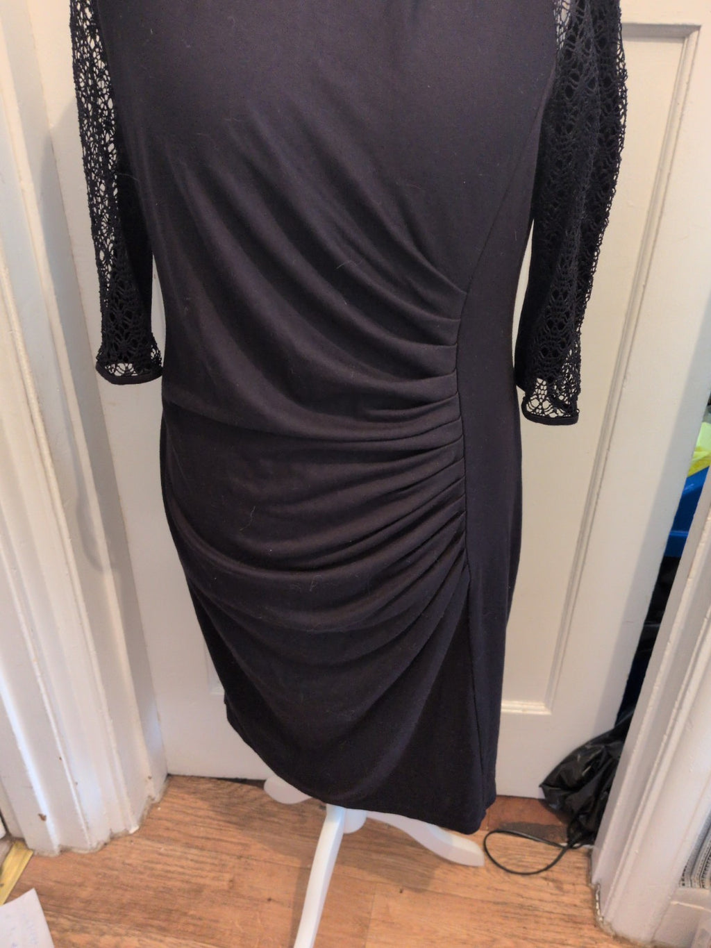 Fever 18 Black Dress Half Lace Sleeve