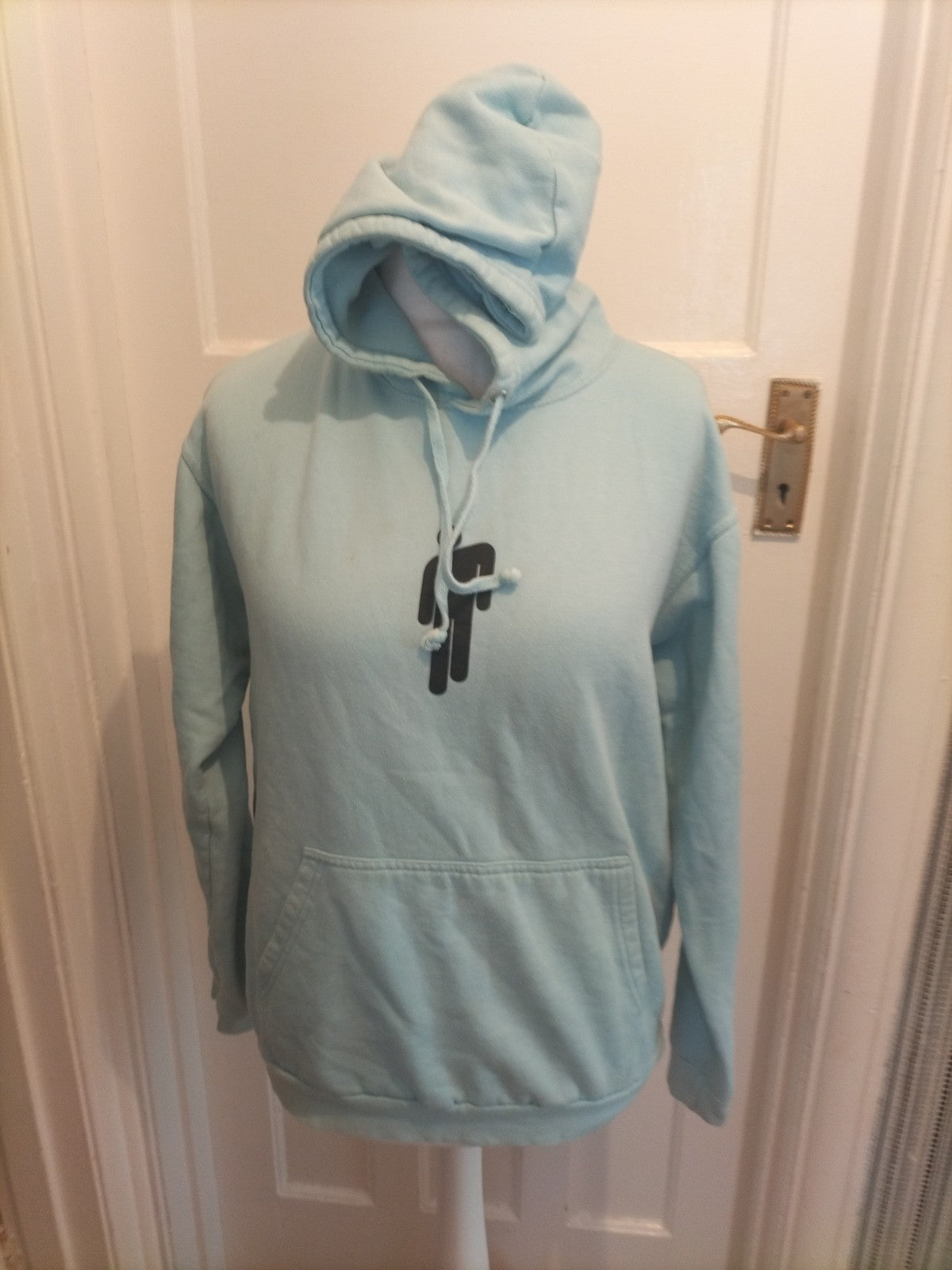 Mens Stars And Stripes Size Large Pale Blue Pullover Hoodie