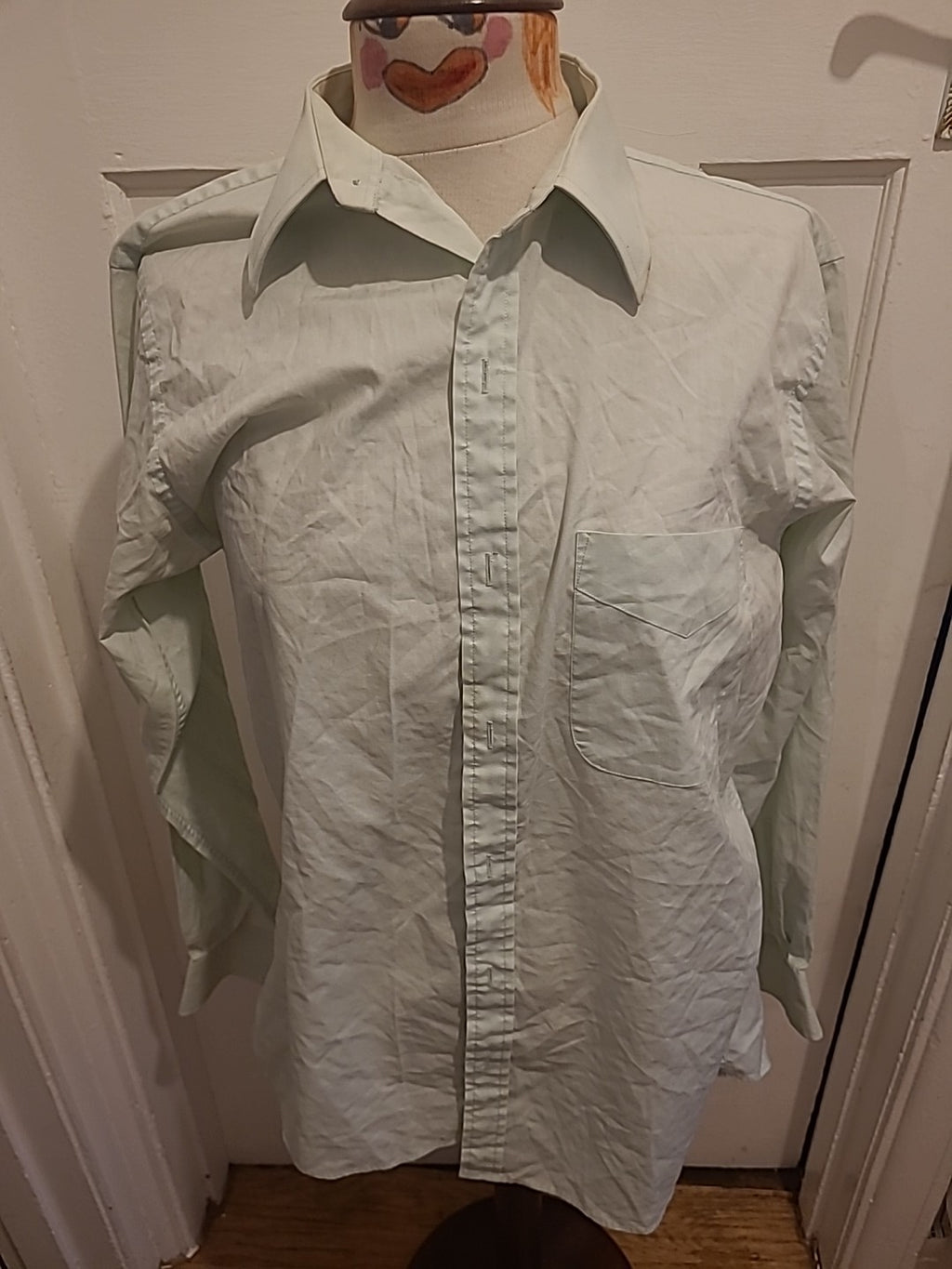 Mens Eddy Taylor Size 15.5 Collar Pale Lime Formal Shirt