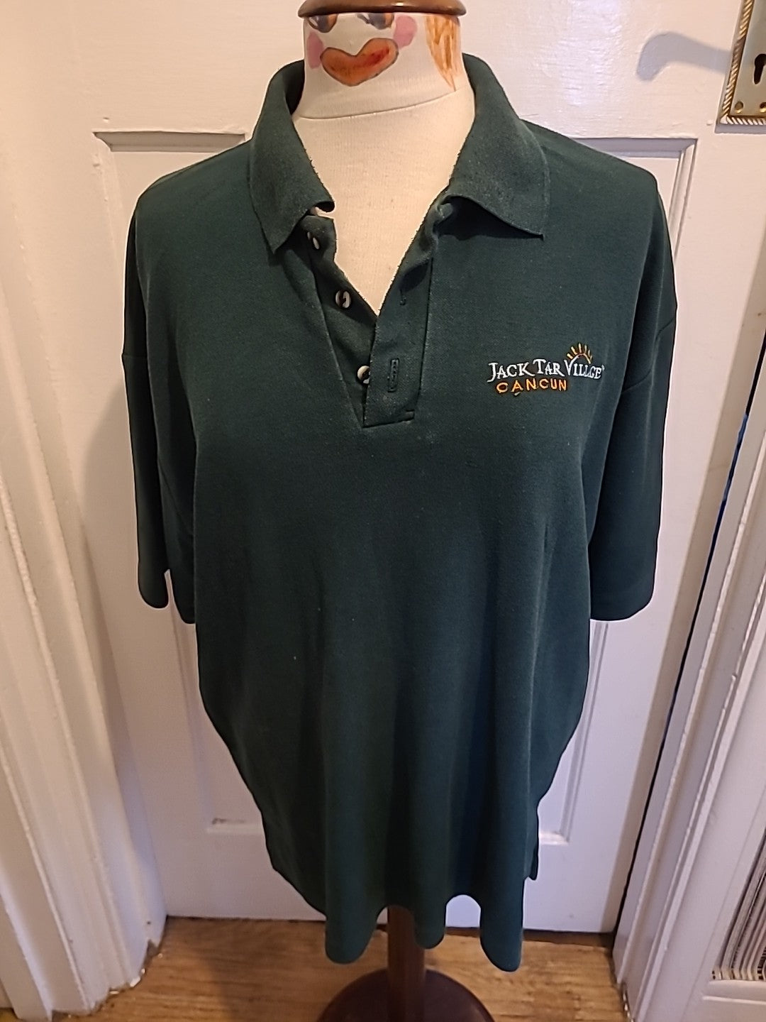 Mens Bay Blue Size XL Green Cancun Polo