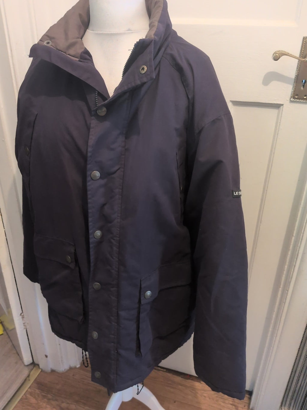 Le Shark Large Navy Slight Padded Full Zip Coat