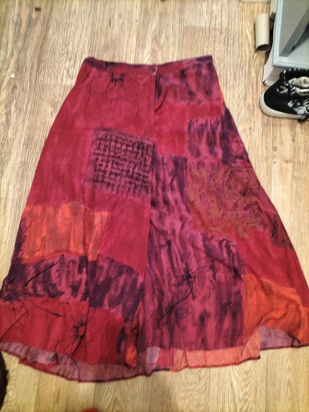 Ladies St Michael Vintage Size 12 Long Purple Coloured Skirt
