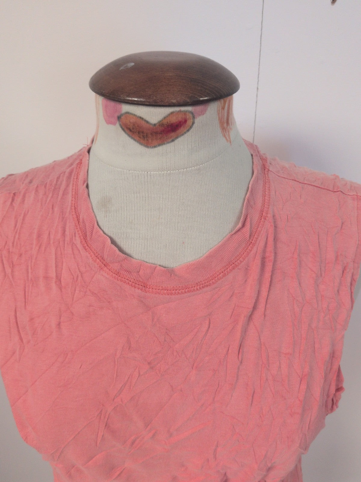 Ladies H&M Size Small Pale Orange Sleeveless T-shirt