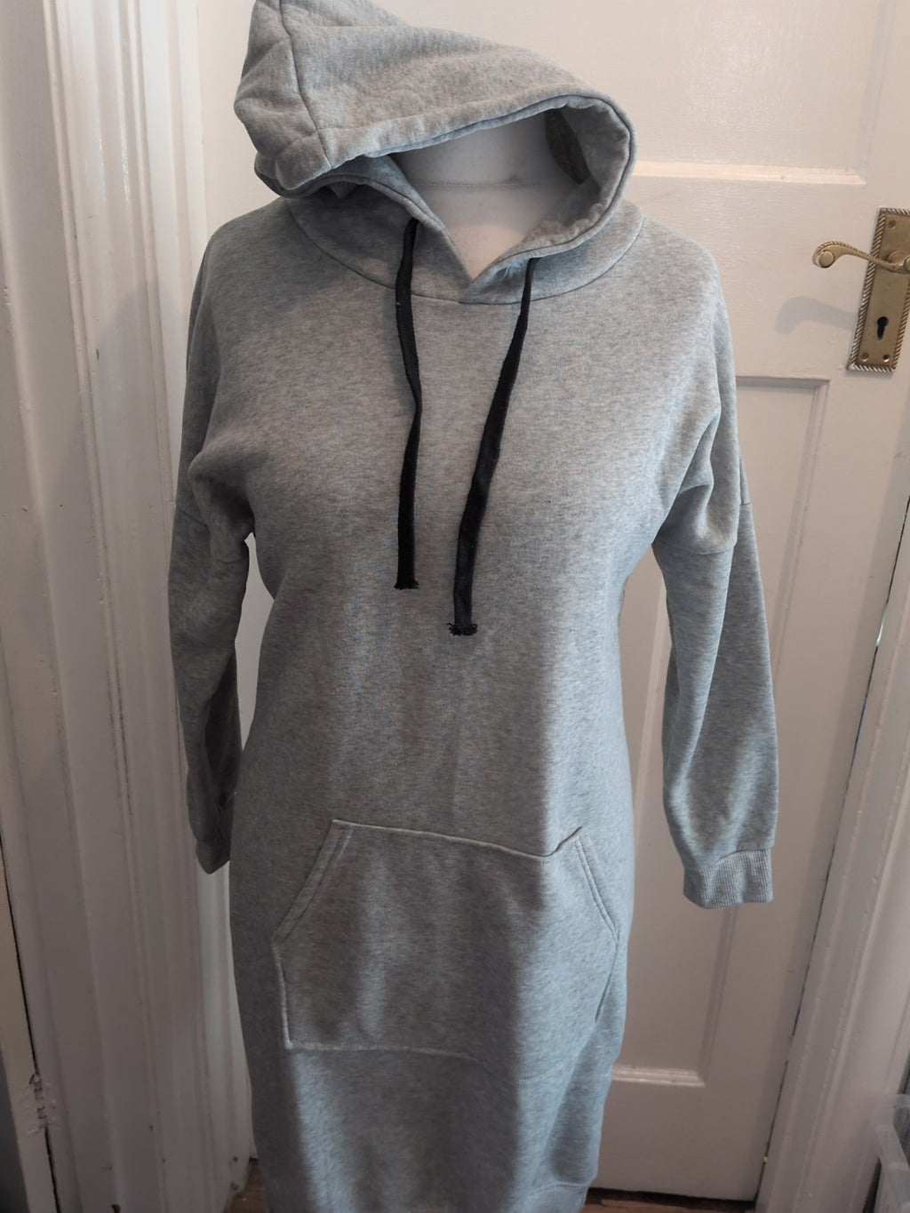 Medium Grey Long Length Pullover Hoodie