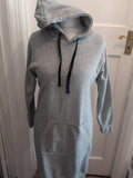 Medium Grey Long Length Pullover Hoodie