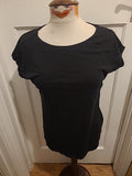 Ladies Next Size 6 Black Cap Sleeve Tee