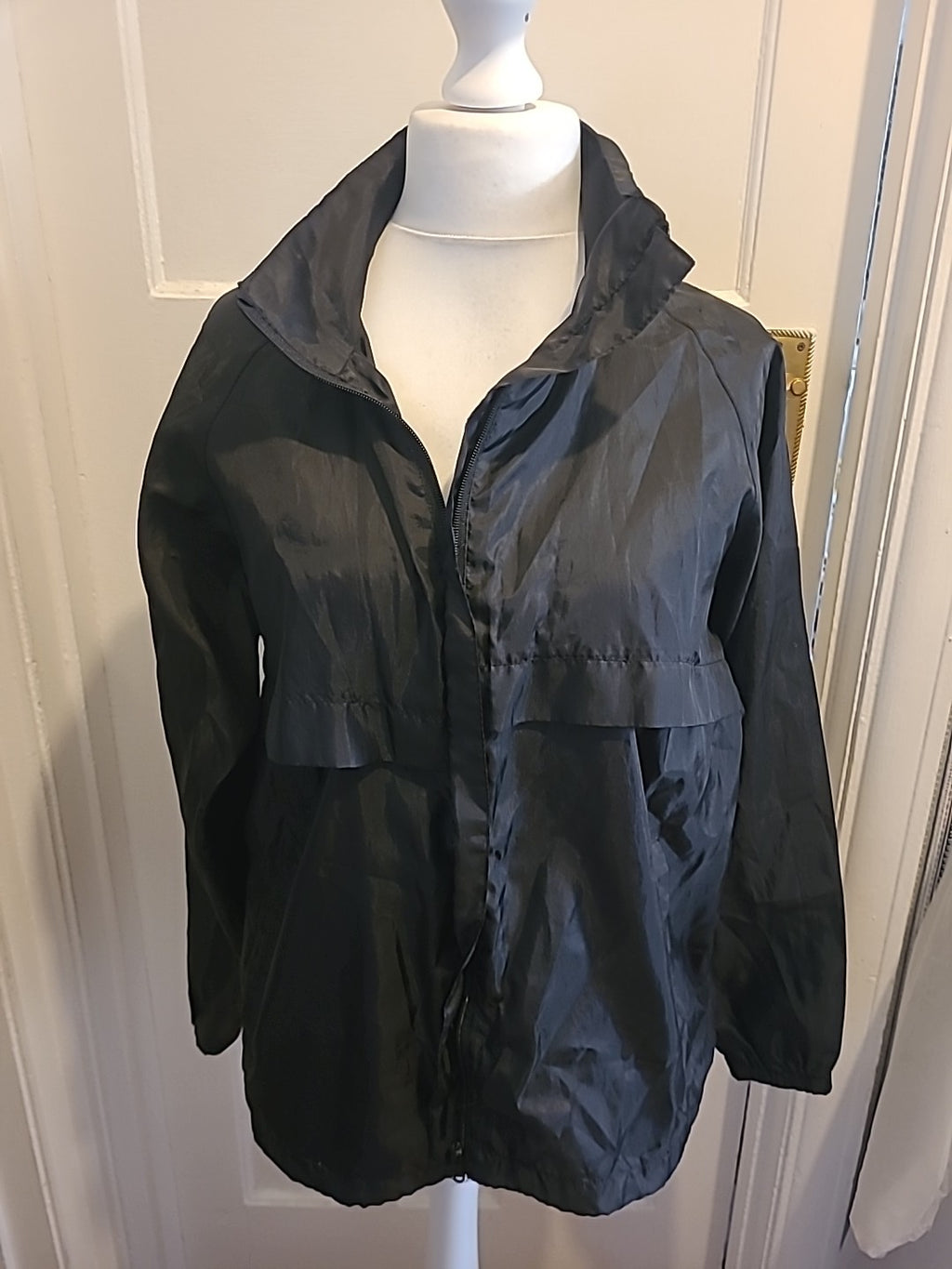 Ladies Result Core Size Small Black Showerproof Coat