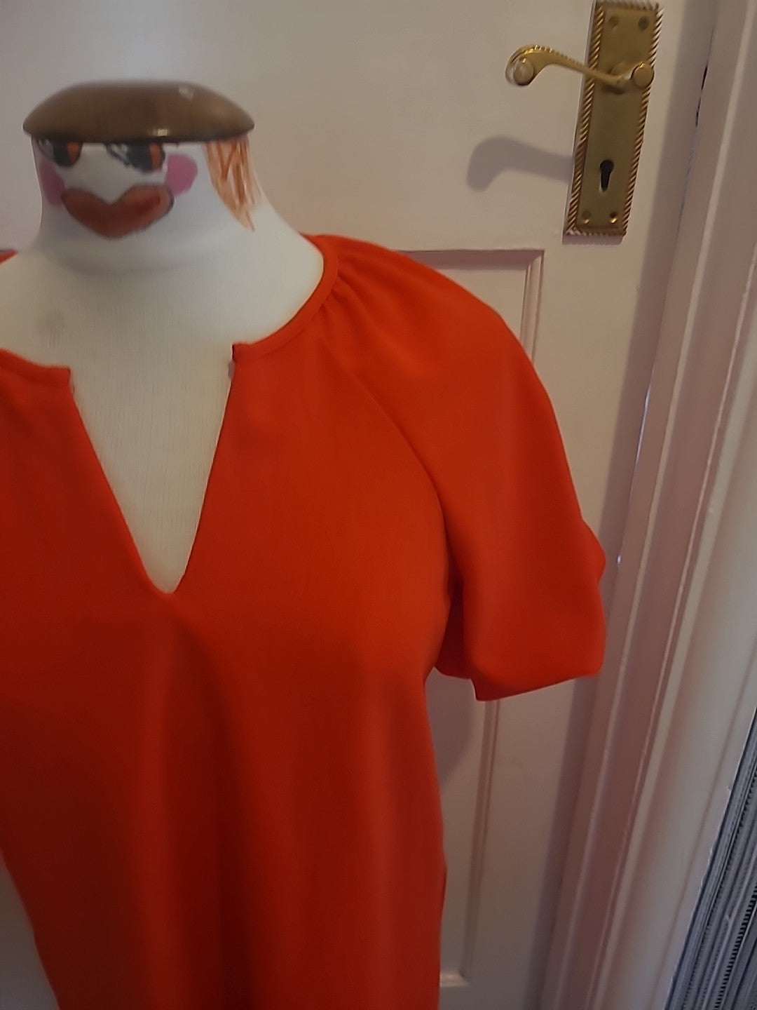 Ladies Shein Size Medium Red Short Sleeved Dress