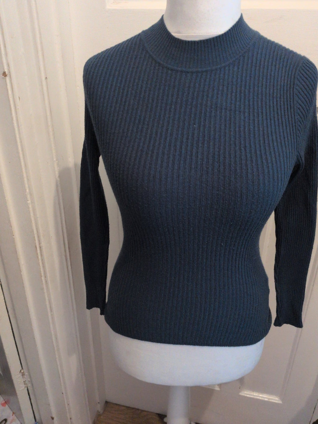 Primark Small Teal Rib Long Sleeve Jumper