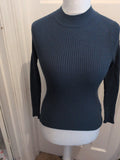 Primark Small Teal Rib Long Sleeve Jumper