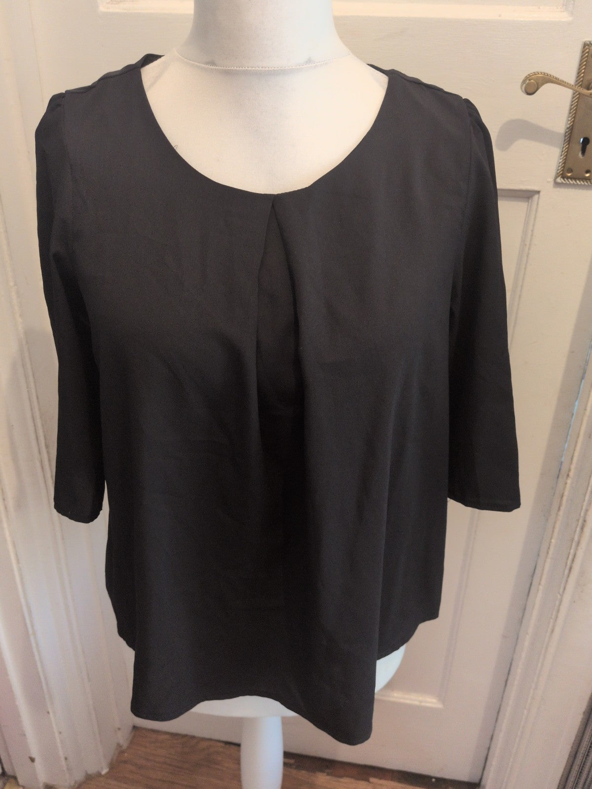 Ladies Primark Size 14 Black Half Sleeve Blouse