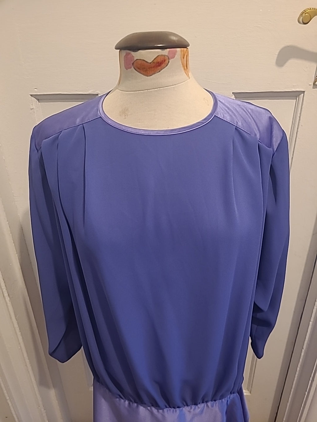 Ladies Size Euro 38 Vintage Purple Long Sleeved Blouse