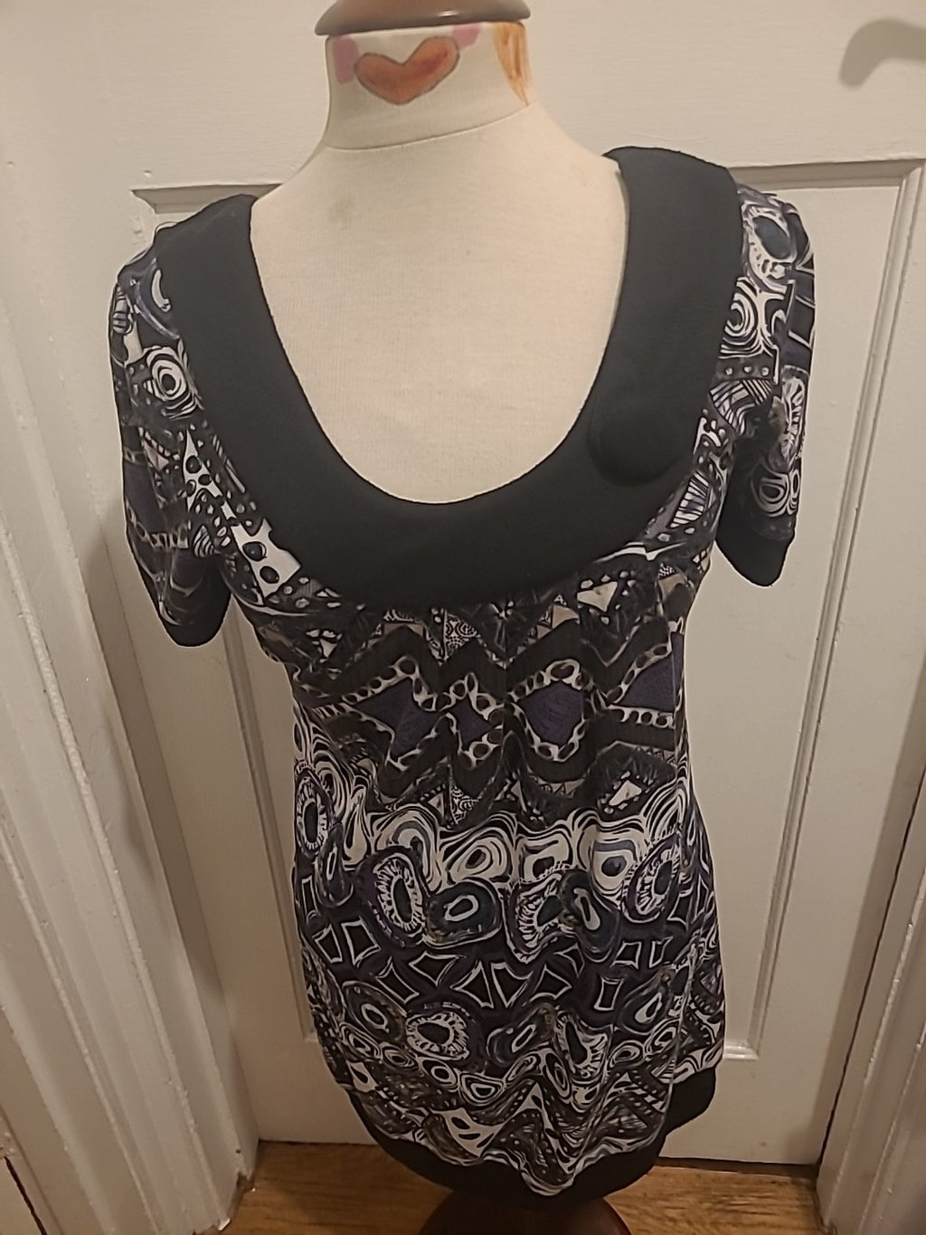 Ladies Izabel Size Medium Blue/Purple Short Sleeved Dress