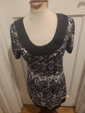 Ladies Izabel Size Medium Blue/Purple Short Sleeved Dress