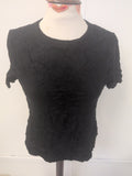 Ladies Oasis Size Small Black Short Sleeve T-shirt