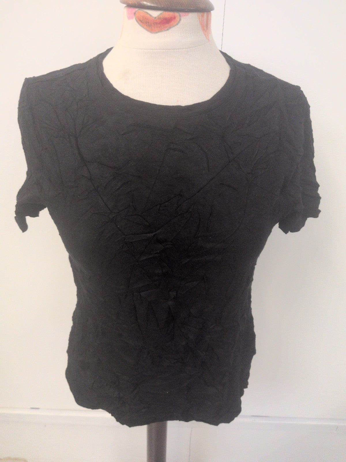 Ladies Oasis Size Small Black Short Sleeve T-shirt