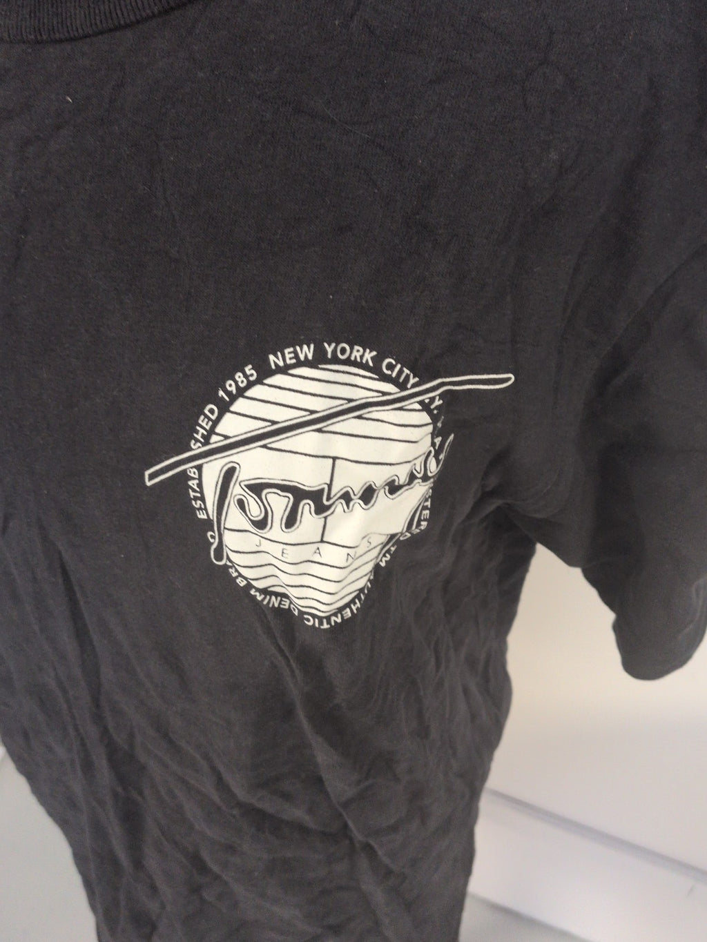 Tommy Jeans Large Black Print Short Sleeve T-shirt