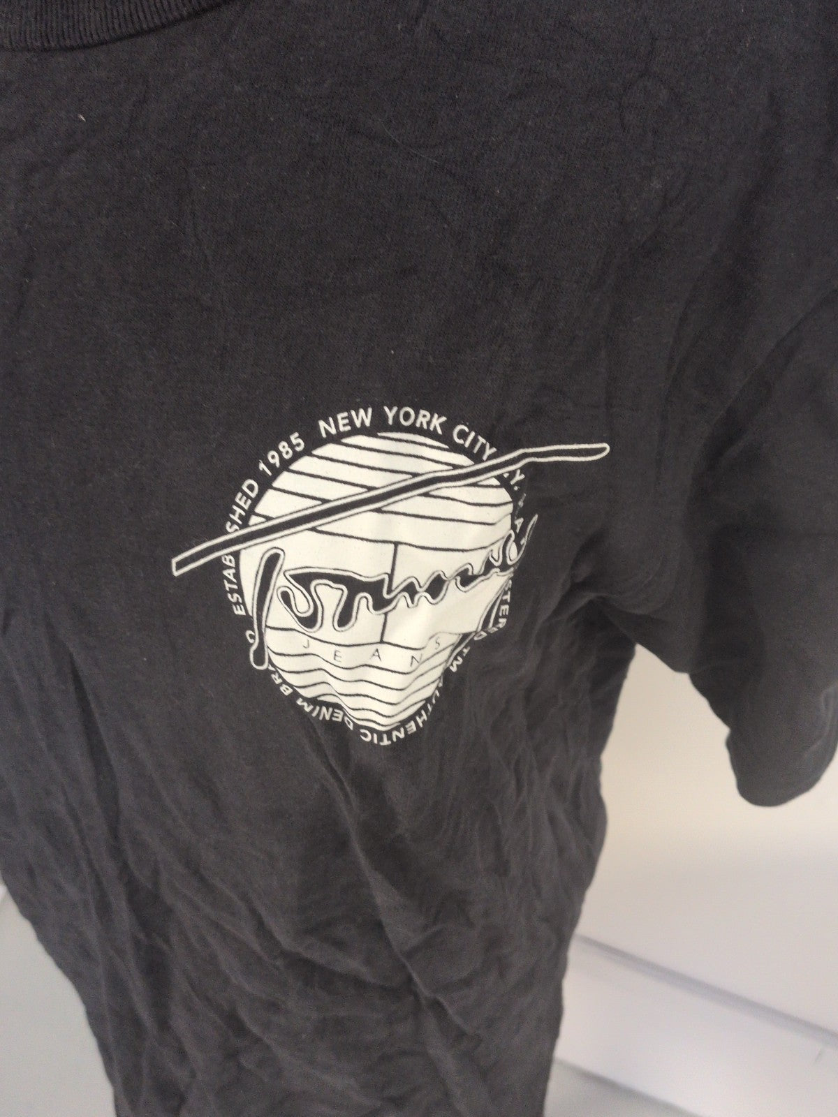 Tommy Jeans Large Black Print Short Sleeve T-shirt