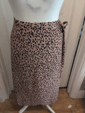 Ladies New Look 12 Leopard Print Midi Wrap Skirt