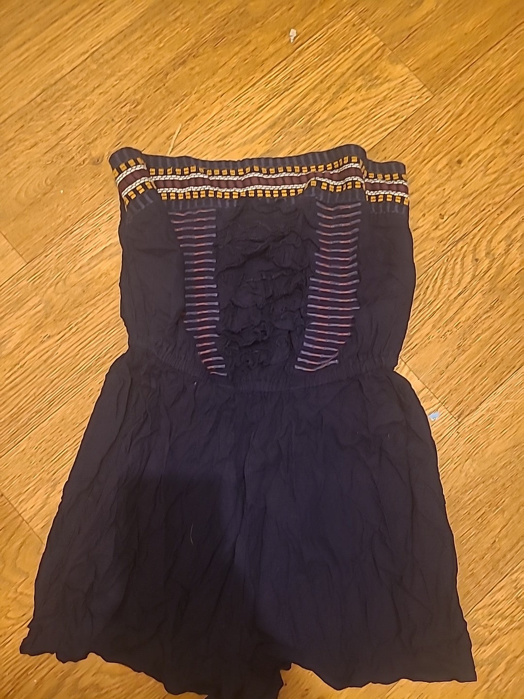 Ladies Next Size 6 Navy Sleeveless Strapless Beachwear Playsuit