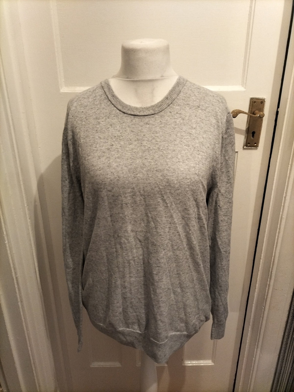 Mens Marks And Spencer Size XL Grey Long Sleeved Pullover Jumper