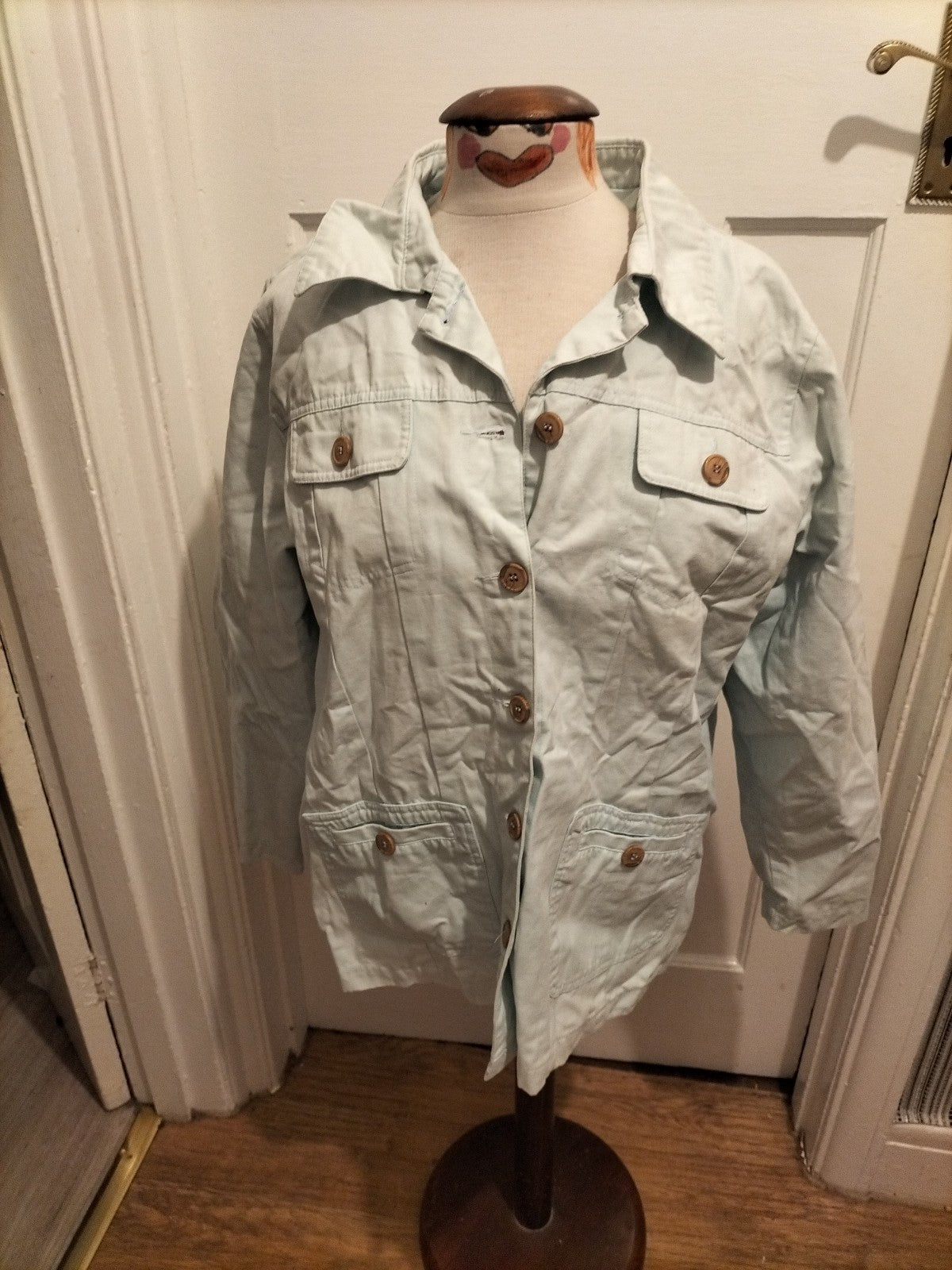 Ladies Marks And Spencer Size 20 Turquoise Jacket