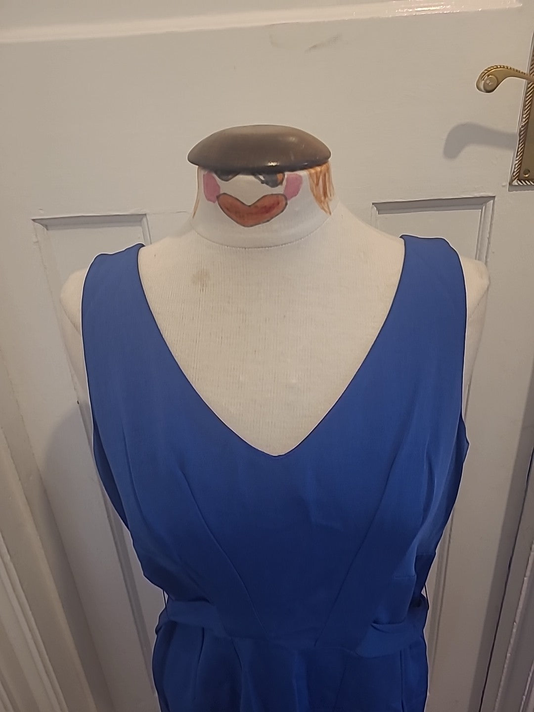 Ladies H&M Size 14 Royal Blue Sleeveless Dress