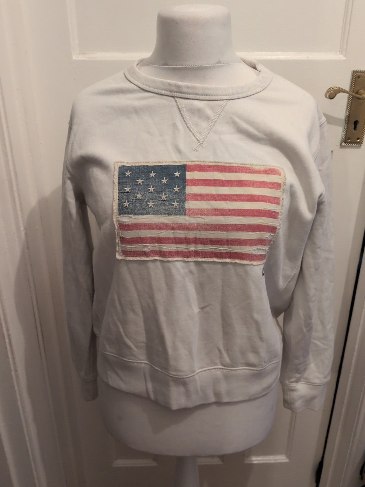 Ralph Lauren XL White USA Print Jumper
