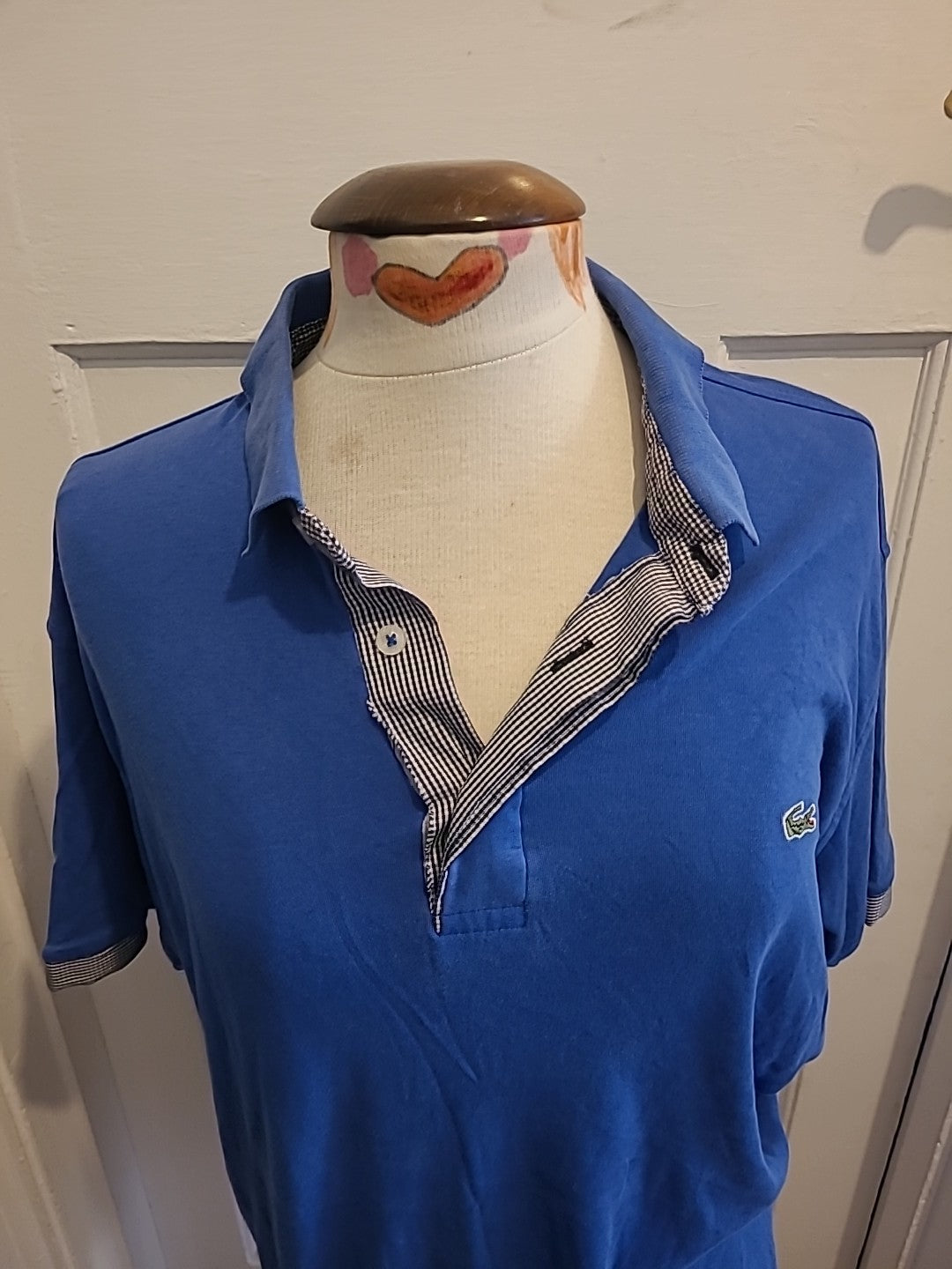Mens Lacoste Size 2XL Blue Short Sleeved Polo
