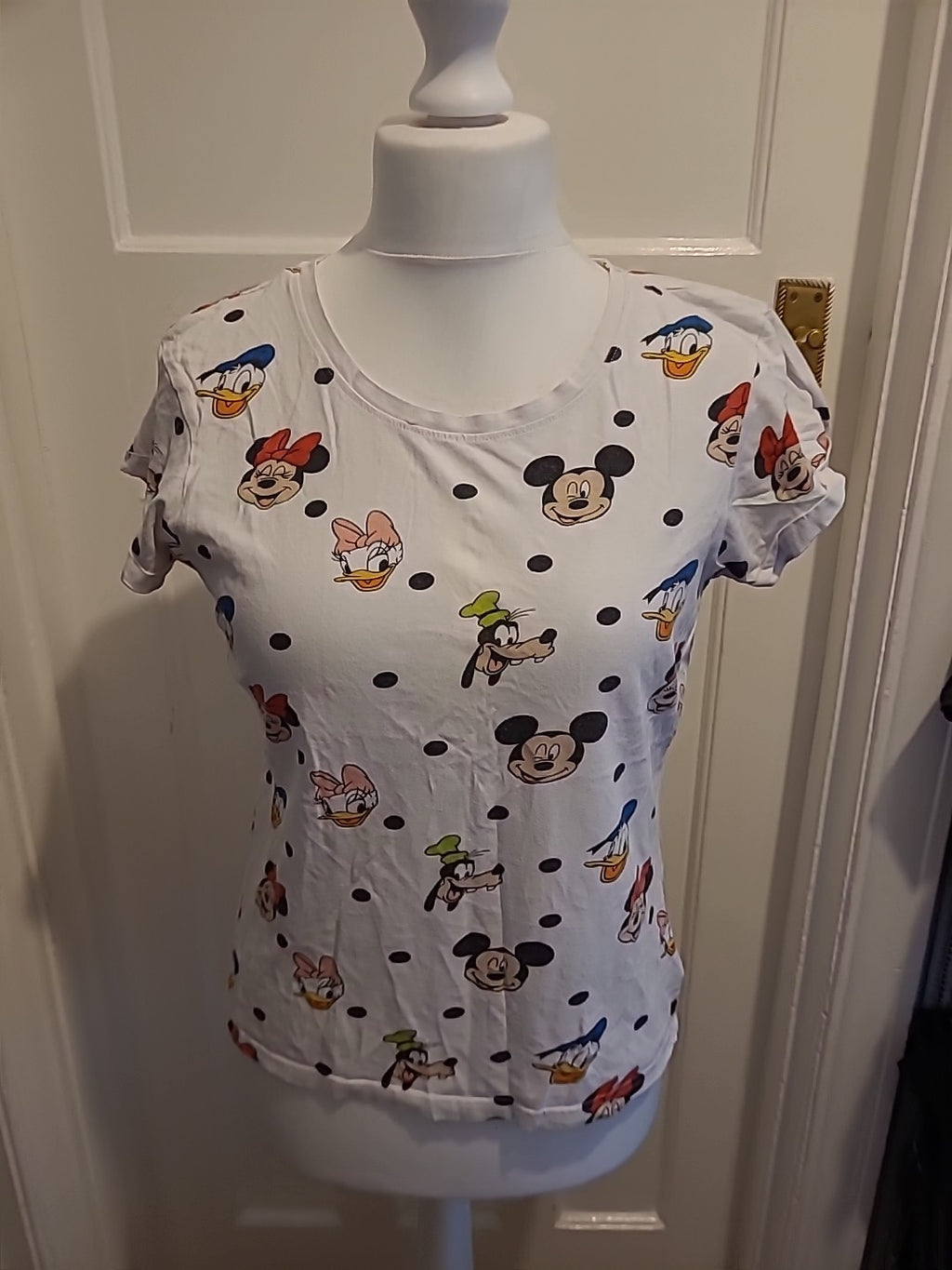 Ladies Disney Size 10-12 Printed Short Sleeved Pyjama Top
