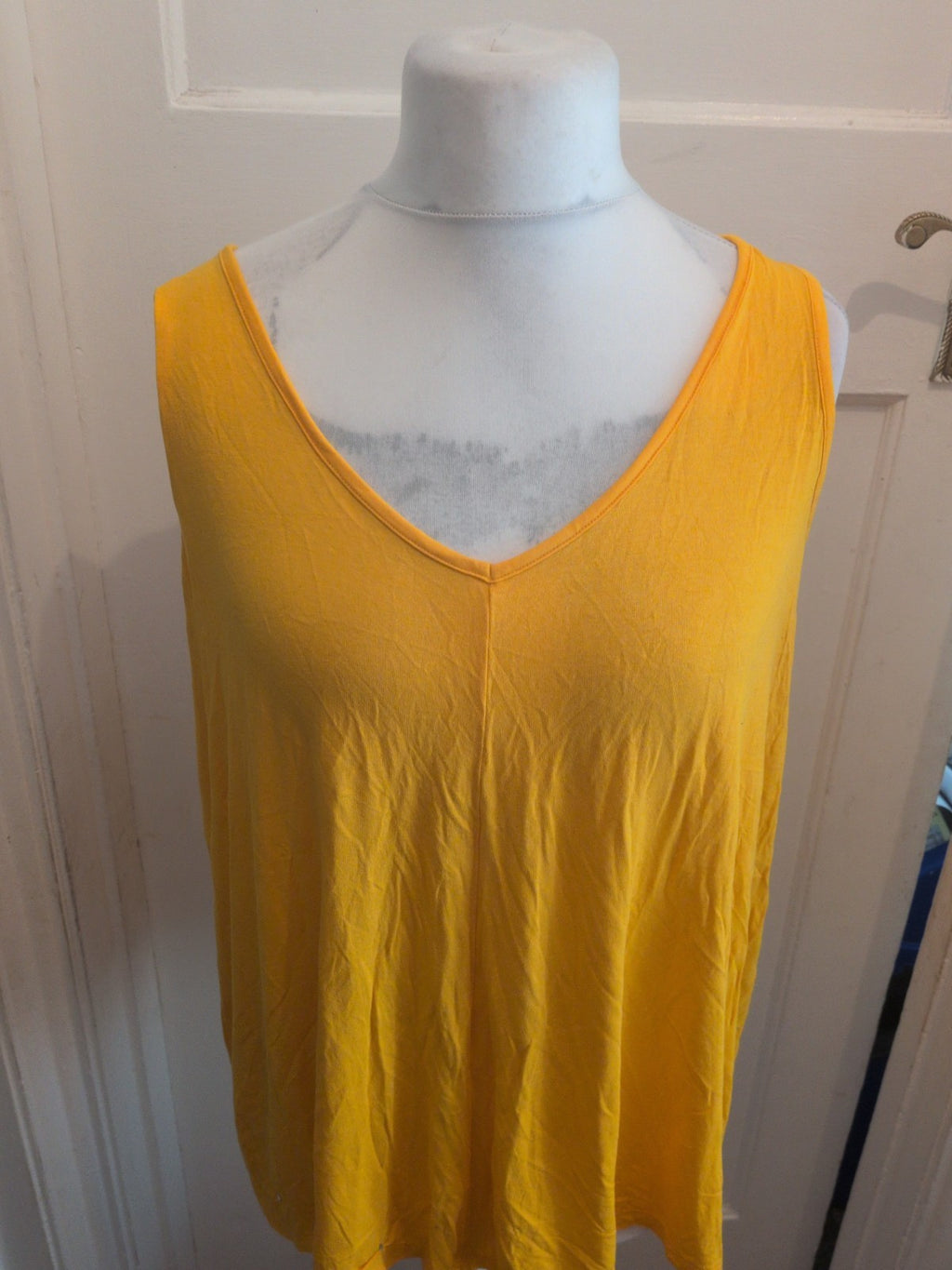 Ladies George Size 18 Yellow Swing Vest T-shirt