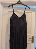 Prettylittlething 12 Black Patterned Sleeveless Jumpsuit