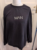 Boohoo Man 2XL Black Print Jumper