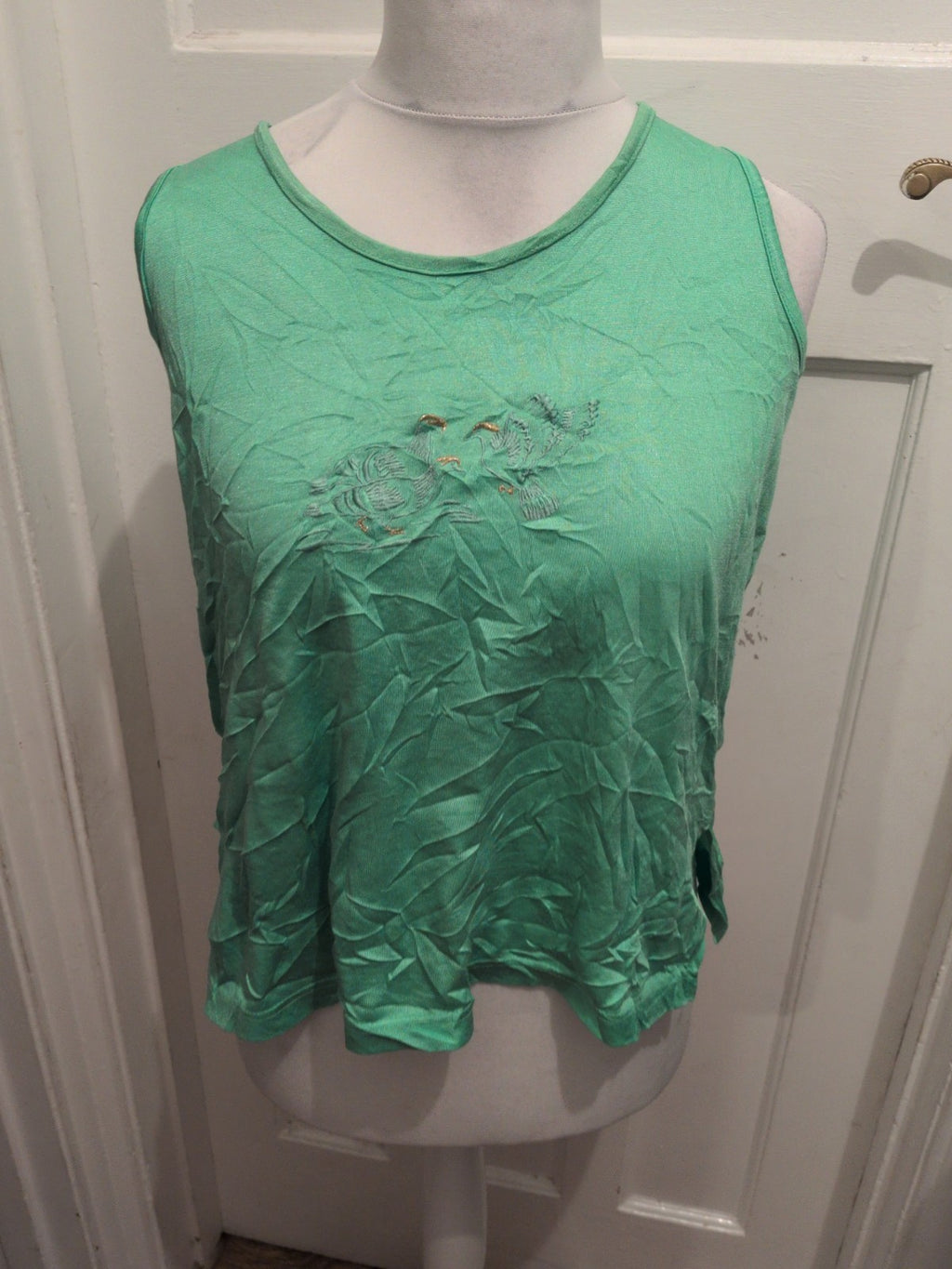 Isabelle Medium Green Sleeveless T-shirt