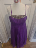 Ladies Monsoon Size 12 Purple Lined Sleeveless Dress