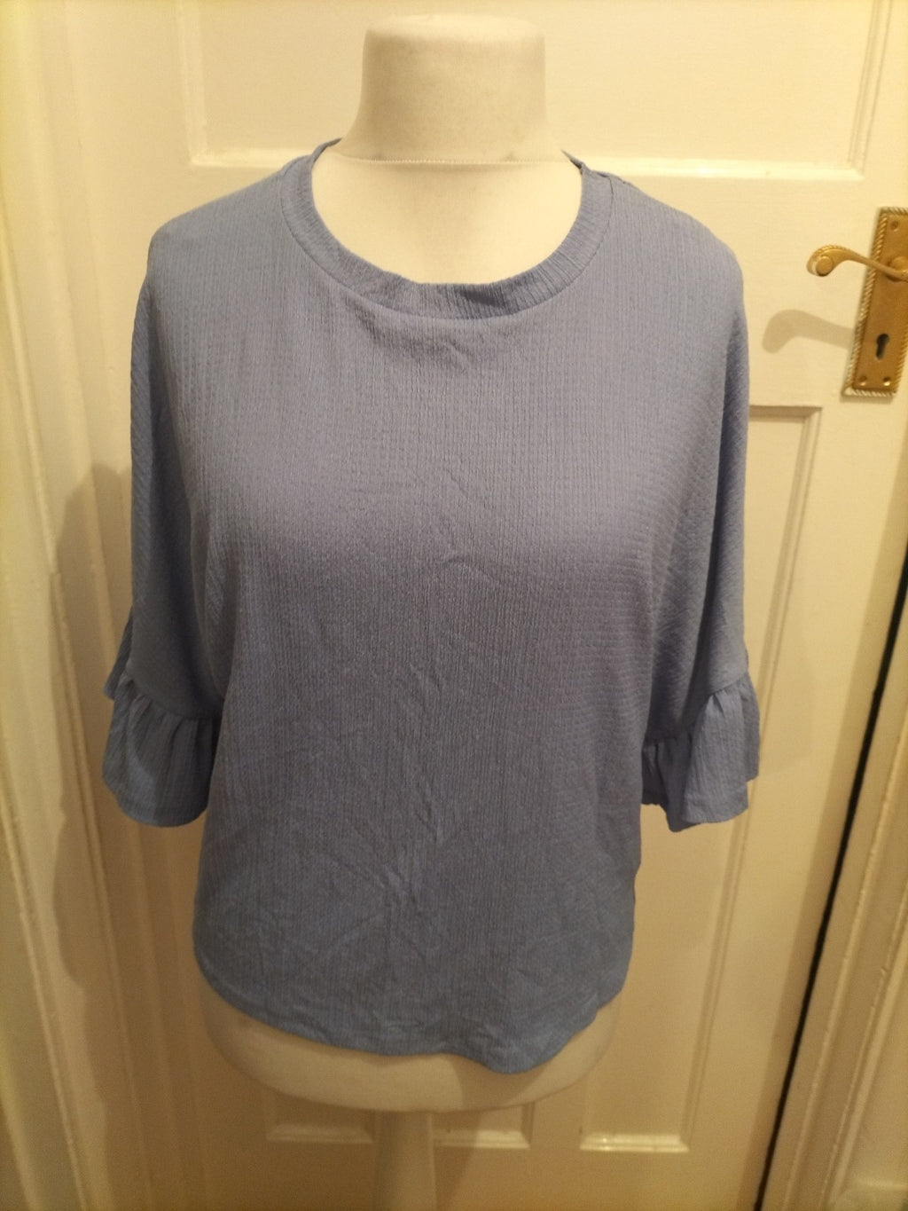 George 14 Violet Half Sleeve Blouse Crinkle