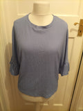 George 14 Violet Half Sleeve Blouse Crinkle