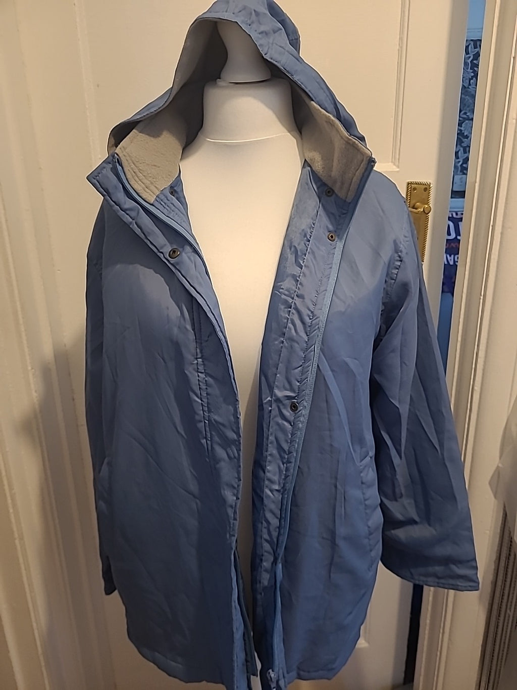 Ladies Damart Size Medium Blue Lined Jacket