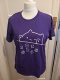 Mens Size Large Purple Printed Short Sleeve Tee