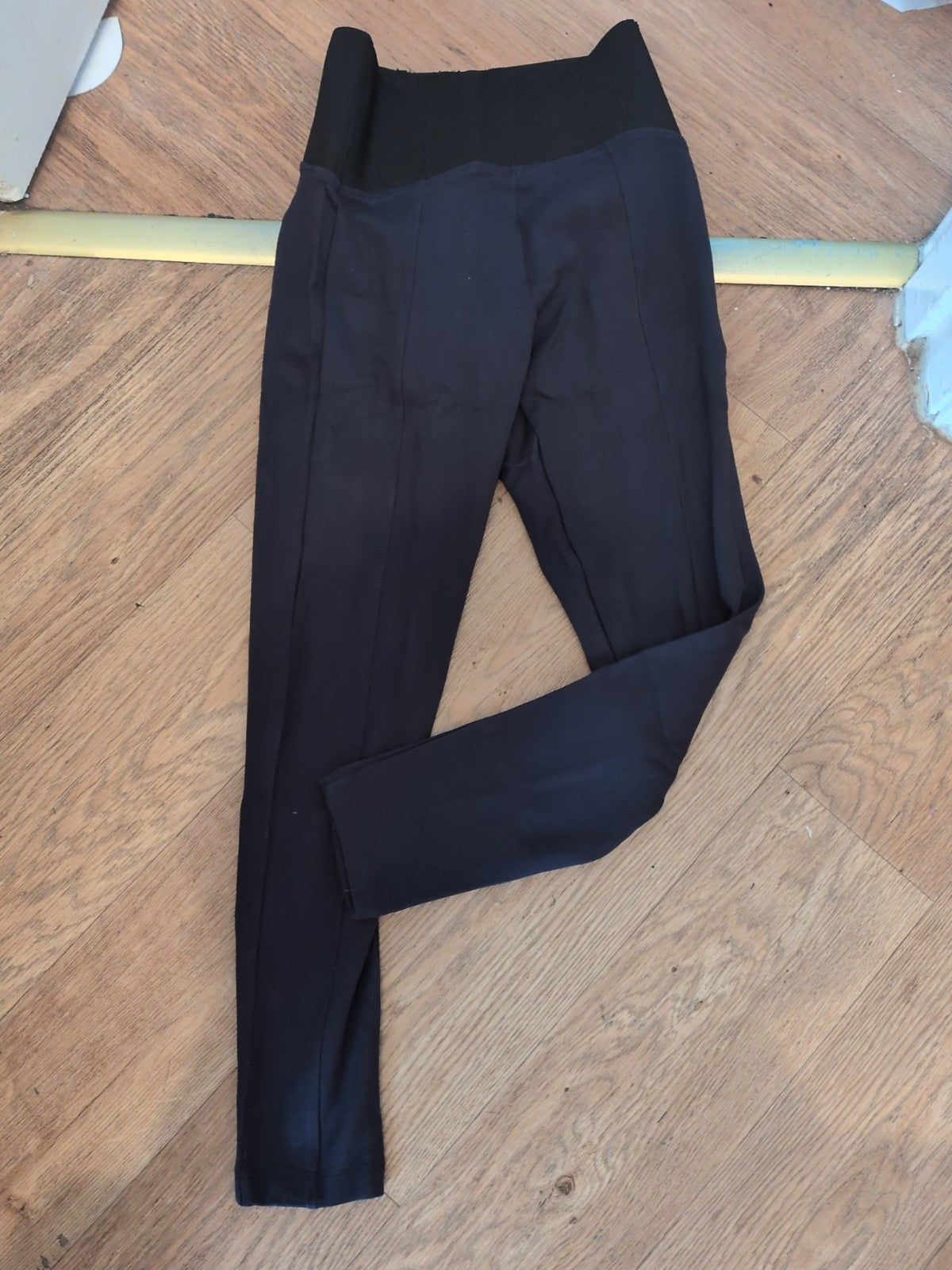 M&S Collection 8 Navy With Black Waistband Leggings