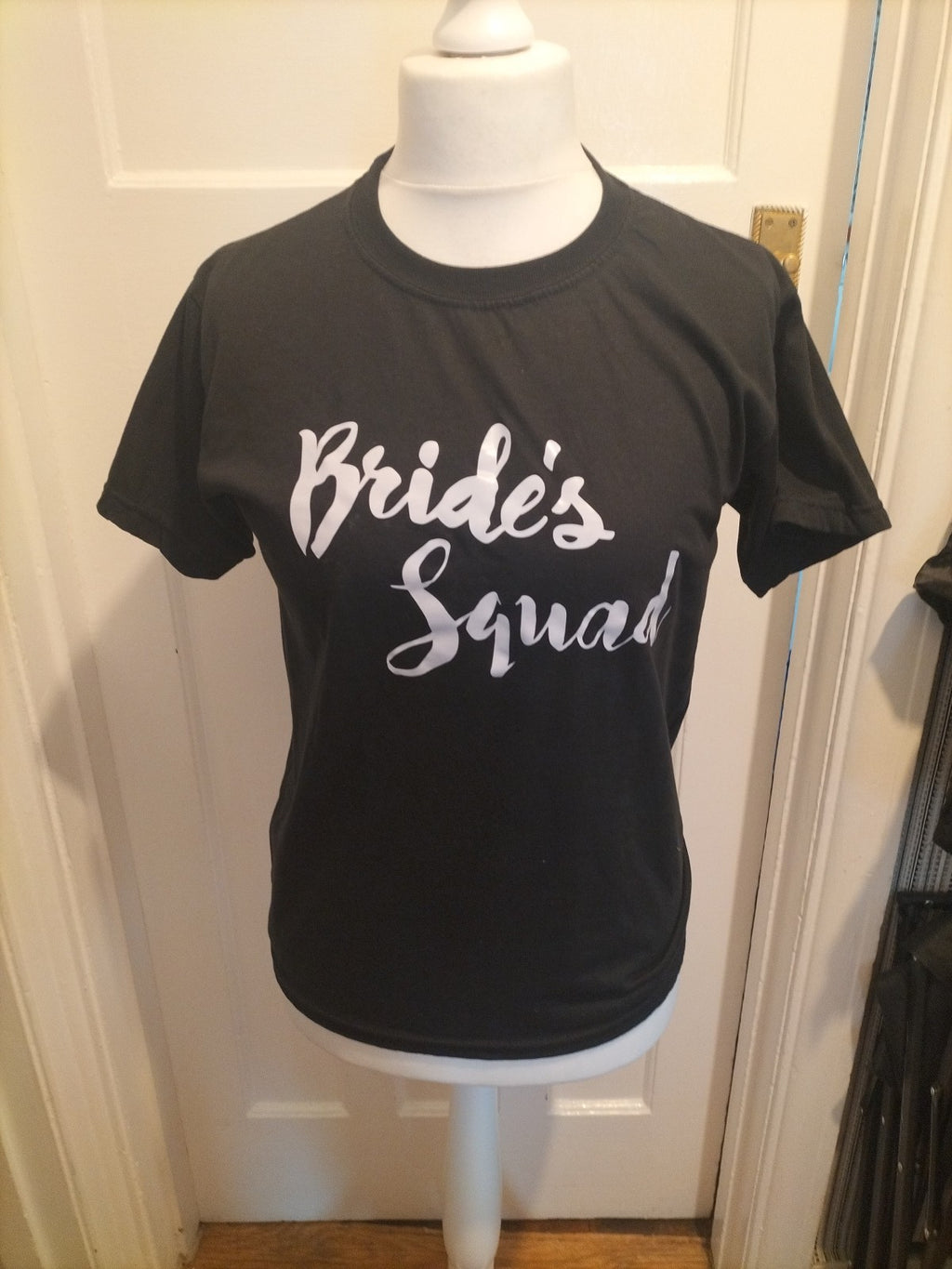 Ladies Size Medium Black "Bride Squad" Tshirt
