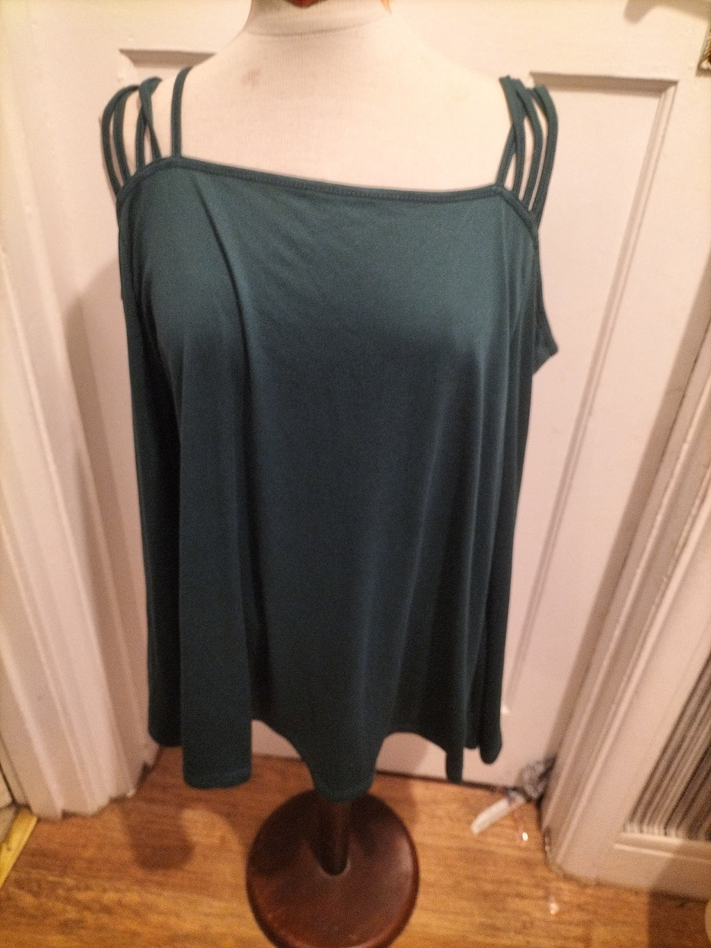 Ladies Shein Size 4XL Dark Green Long Sleeved Blouse