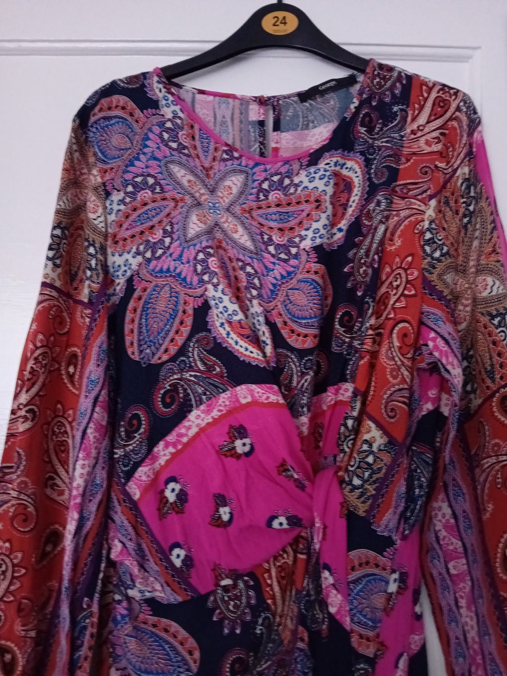 Ladies George Dress Size 16 Multicoloured Long Sleeved