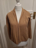 Ladies Dunnes Size Small Browny Beige Long Sleeved Cardigan