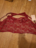 Brand New Ladies Shein Size Large Burgundy Bra Boned