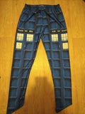 Ladies Size M/L Blue Tardis Leggings