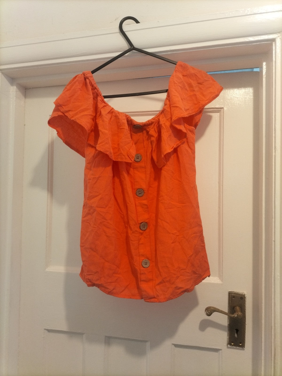 Ladies Papaya Size 8 Orange Short Sleeved Tshirt